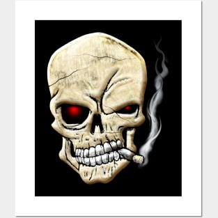 Smokin' Skull Posters and Art